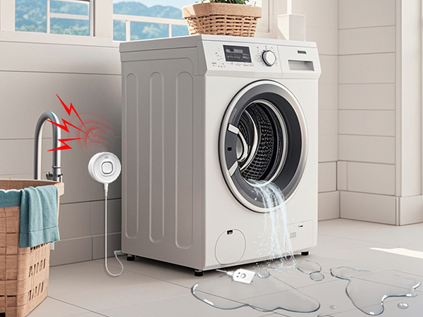 WiFi Water Sensor with APP Push and Sound Alarm, Battery Replaceable (Included)