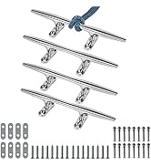 Boat Cleat 6 Inch 316 Stainless Steel, Dock Cleat 8 Inch Heavy Duty Open Base Include Screws, Boa...