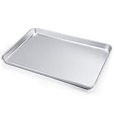 Large Baking Sheet, P&amp;P CHEF Stainless Steel Cookie Sheet Baking Pan Tray, Rectangle 16''x12''x1'...