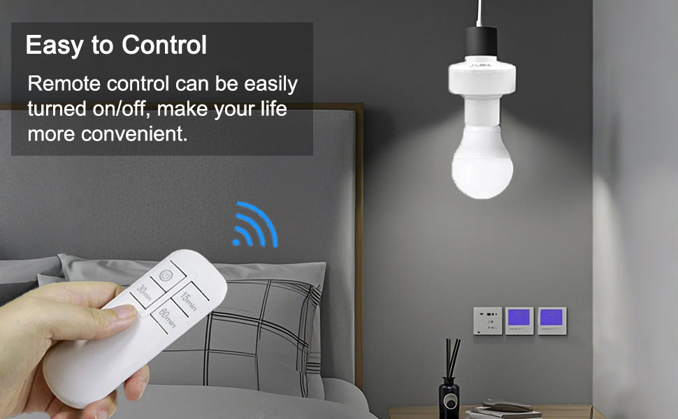 the remote light socket is easy to turn your lights on/off from anywhere whenever you want
