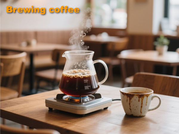 Brewing coffee