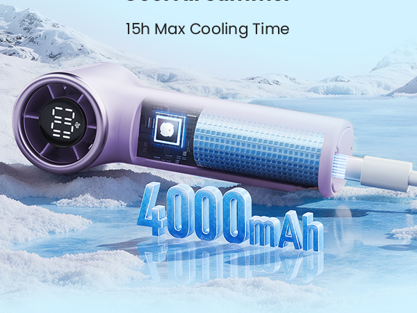 hand held fan rechargeable mini handheld fan 4000mAh battery 15h max cooling birthday gifts for men