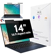 Peslv Magnetic Laptop Privacy Screen 14 inch for 16:9 Computer Monitor, 14" Removable Anti Glare ...