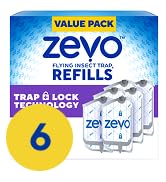 Zevo Flying Insect Refills for Indoor Light Trap: 6 Light Trap Refill Cartridges Capture Fruit Fl...
