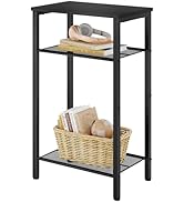 Hoctieon 3 Tier End Table, Telephone Table, Tall Side Table with Storage, Small Nightstand for Sm...