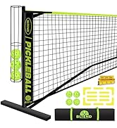 Bltend Pickleball Set - 22FT Regulation Size Portable Net, 4 Pickle Balls, Court Marker, Carry Ba...