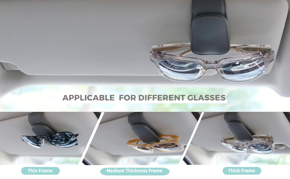 The car visor glasses clip is applicable for different eyeglasses
