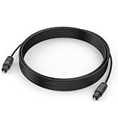 Optical Audio Cable 20 feet, Digital Audio Optical Cable Ultra-Thin Cord, Toslink SPDIF Fiber Opt...