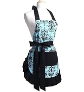 G2PLUS Cotton Kitchen Apron with Pockets, Extended Tie Apron, Personalized Chef Apron for Cooking...