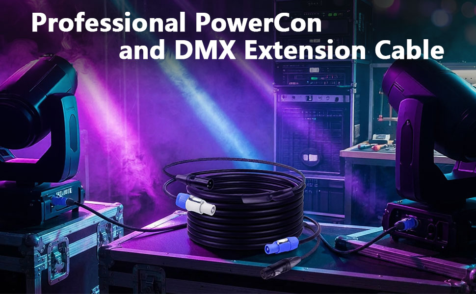 PowerCon and DMX Extension Cable