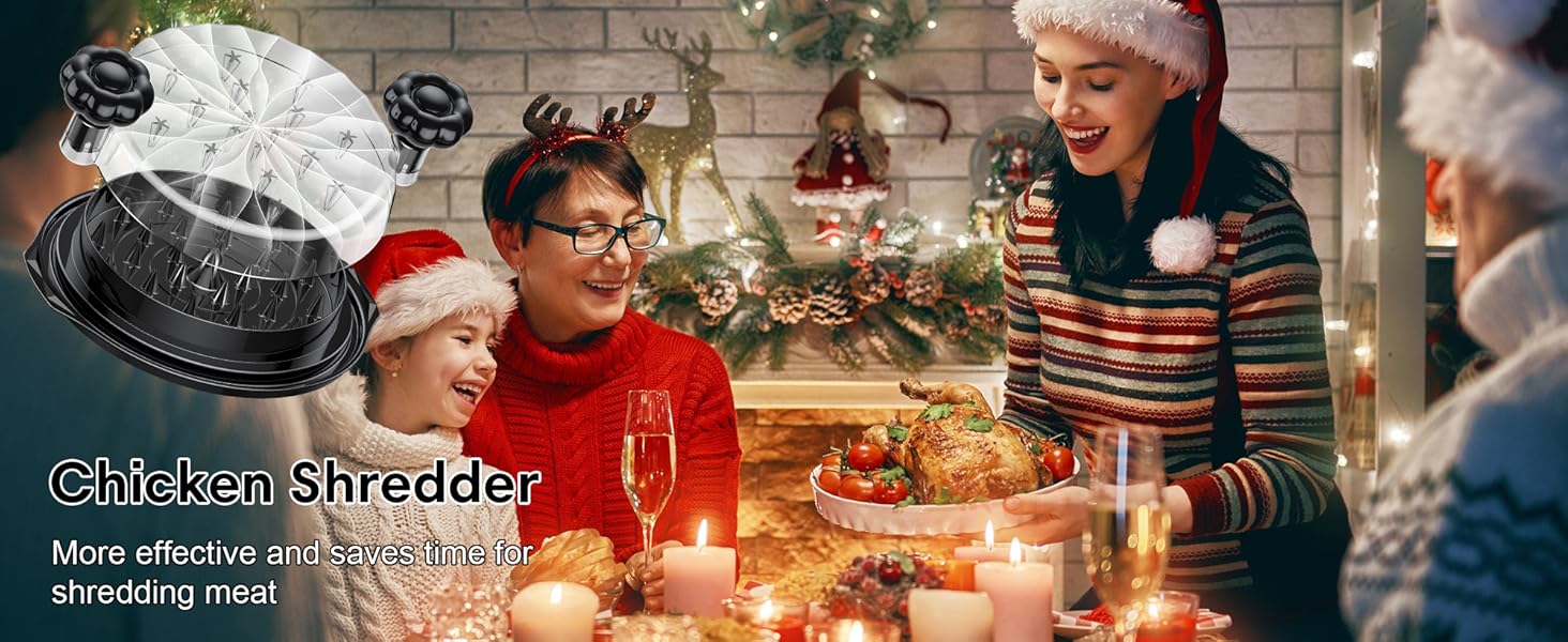 Chicken Shredder Large Chicken Breast Meat Shredder Tool Twist Brush home essentials kitchen gadgets