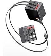 EGBULL Retractable Wall Charger 4 in 1 USB-C Charging Adapter with Dual Cords Compatible with iPh...