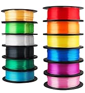12 in 1 bundle silk shiny colorful pla filament 1.75mm 12 spools packed