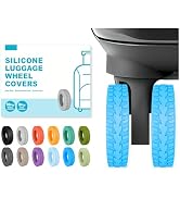 10-Pack Upgrade Silicone Luggage Wheel Protectors Covers for Suitcases – Universal Fit 2-2.4 Inch...