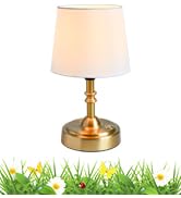 Cordless Table Lamp, 4000mAh Rechargeable Battery Operated Lamp, 3-Level Brightness Touch Small L...