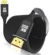 KELink 8K HDMI 2.1 Cable 20FT, 48Gbps Ultra High Speed Black Braided HDMI Cord - Get 4k @ 120Hz O...