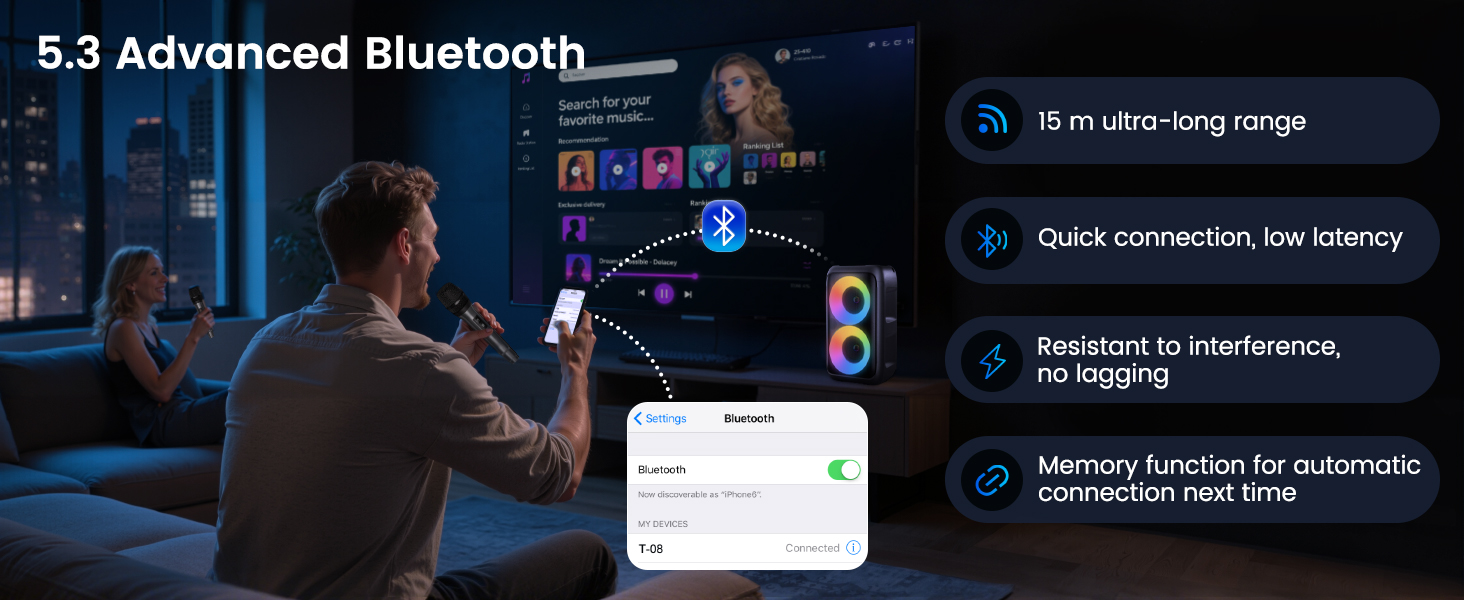 bluetooth speaker large speaker and microphone for events large portable speaker