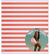 Plush Microfiber Beach Blanket, Extra Large Beach Mat for 3-6 Persons, Sandproof, Windproof | Hol...