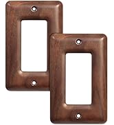 YDJSA 2-Pack Wood Switch Plate Covers Decorative Solid Wood Light Switch Cover for Stylish Décor