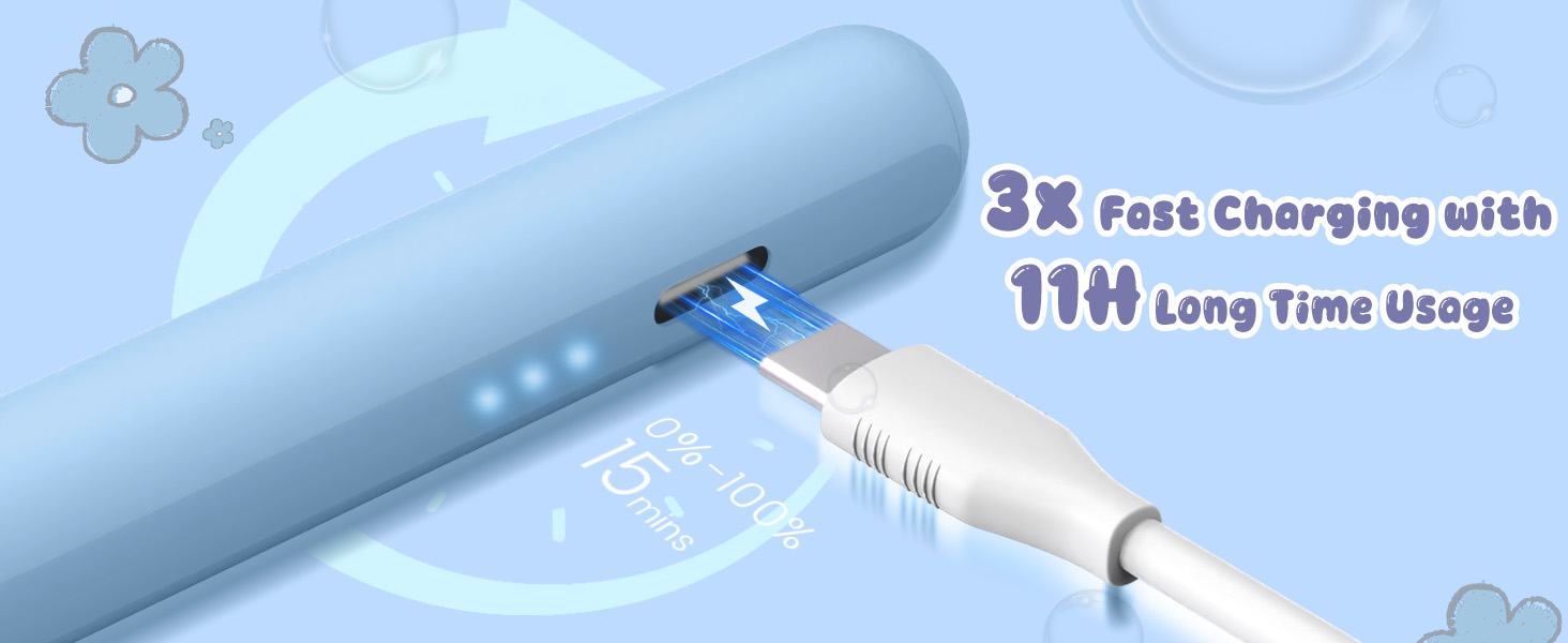Stylus pen features Type-C charging charged just 15 minutes for working 11 hours iPad stylus powers