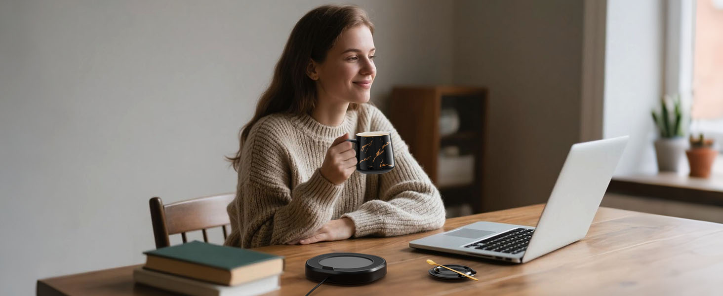 coffee mug warmer set for office lady