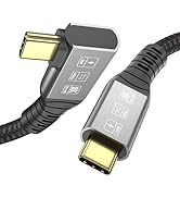 Angusplay USB C Thunderbolt 4 Cable 6.6ft 40Gbps, Right Angle USB4 Braided Cable 90 Degree, 8k 60...