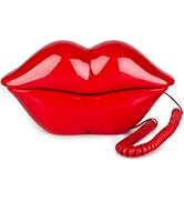 Sangyn Lip Phone Cute Corded Lip Telephones Novelty Sexy Mouth Wired Phone Cartoon Shaped Real La...