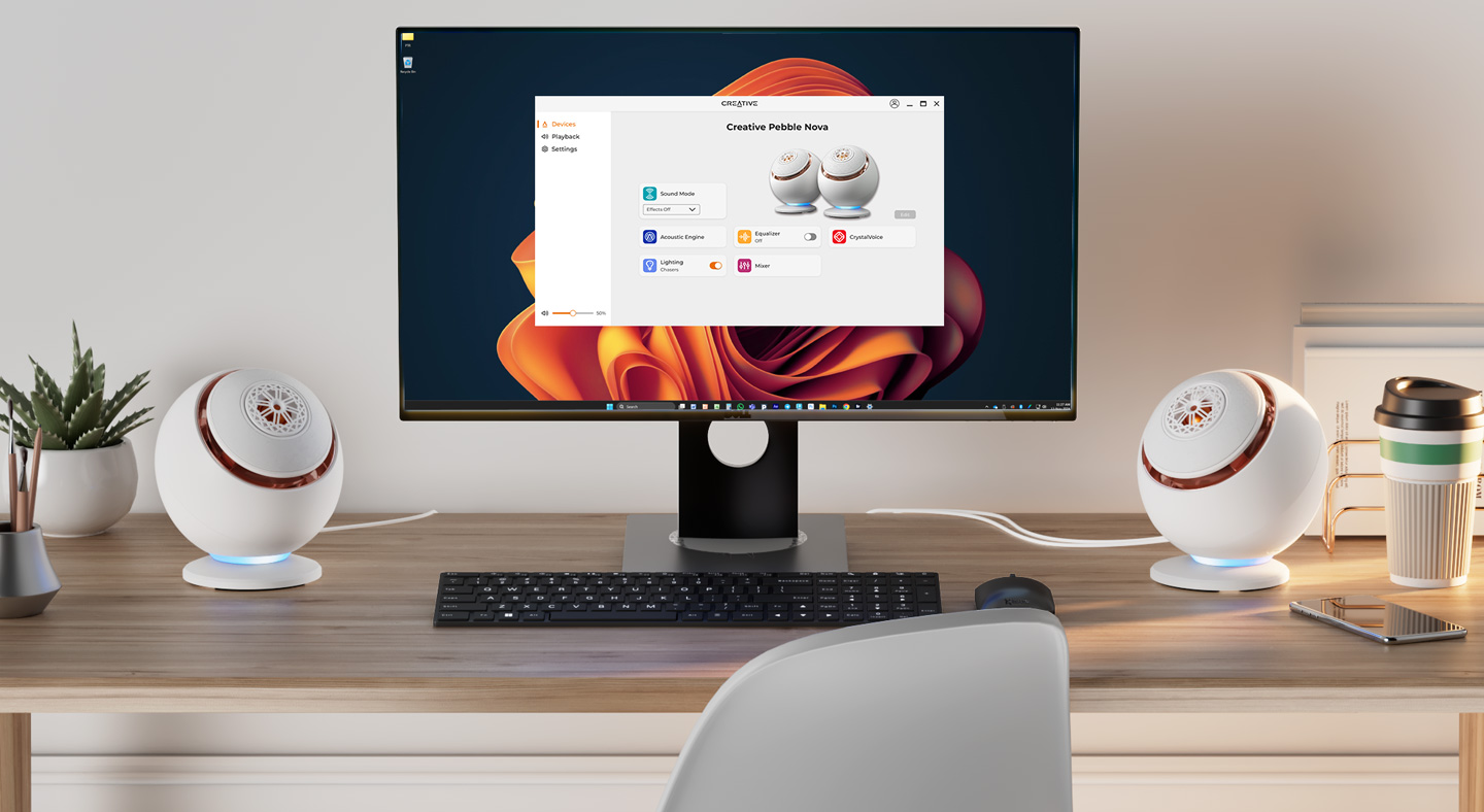 Creative Pebble Nova Premium 2.0 USB-C Speakers with Coaxial Drivers