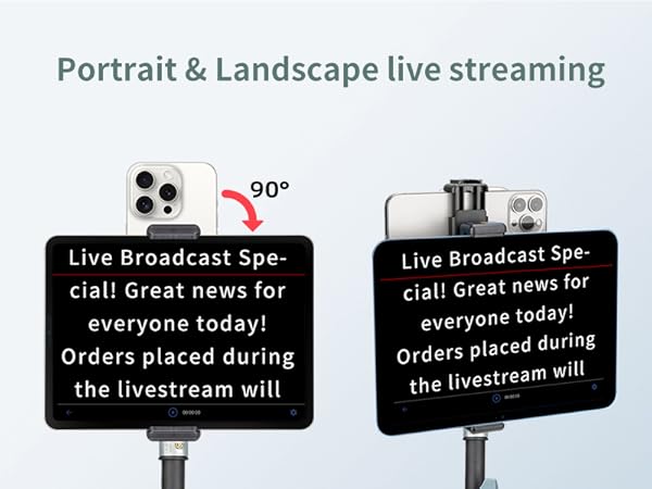 horizontal and vertical live streaming