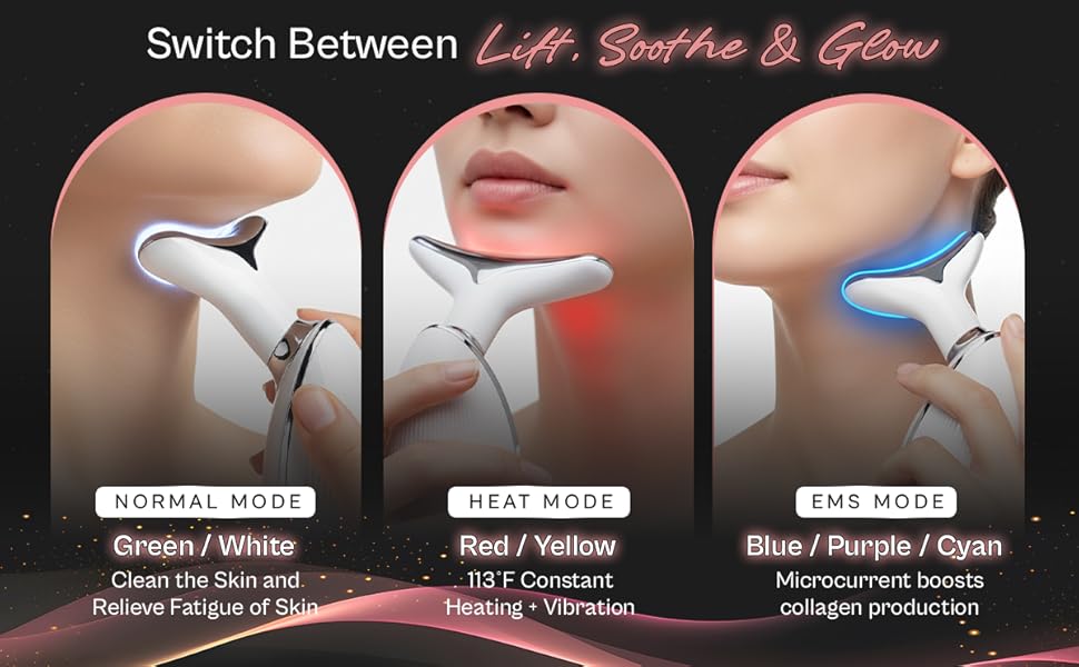 7 Color LED Red Light Therapy Facial Massager