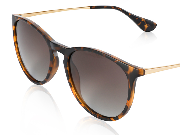 CHBP Sunglasses Womens Men Polarized UV Protection Trendy Vintage Retro Round Mirrored Lens