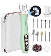 Professional Manicure Pedicure Kit with 360° LED Light&amp;10 Speeds&amp;Memory Mode with Case, Cordless ...