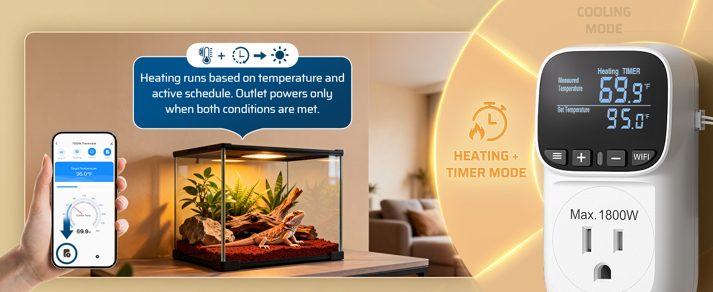 Heating + Timer Mode