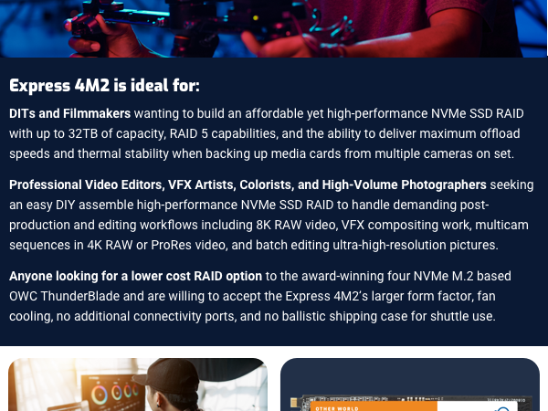 External Storage Enterprise NAS SAS SSD thunderbolt USB-C RAID SoftRAID NVME 4 DRIVE