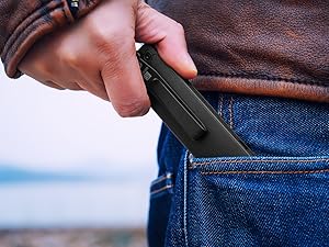 Slim flashlight for pants pocket carry at work