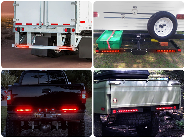 16Inch 11 LED Red Trailer Light Bar for Park Stop Turn signals Tail Brake Light