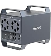 MAIWO 4 Bay 3.5" SATA Hard Drive Enclosure with 2 Cooling Fans, USB C HDD Enclosure with HD-MI Po...