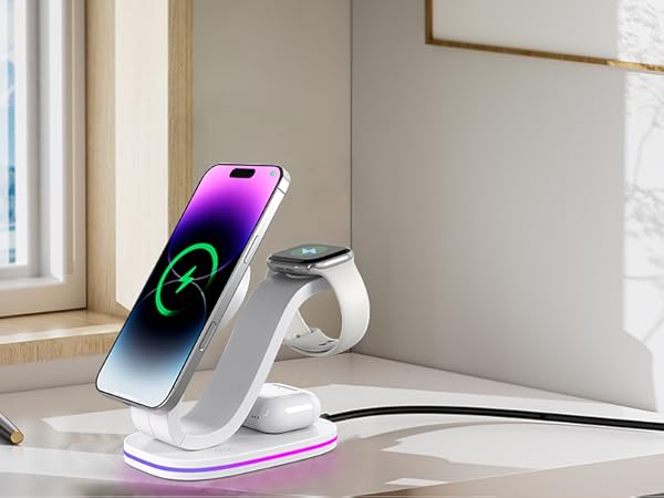 3in 1 apple charging station fast charger iphone accessories