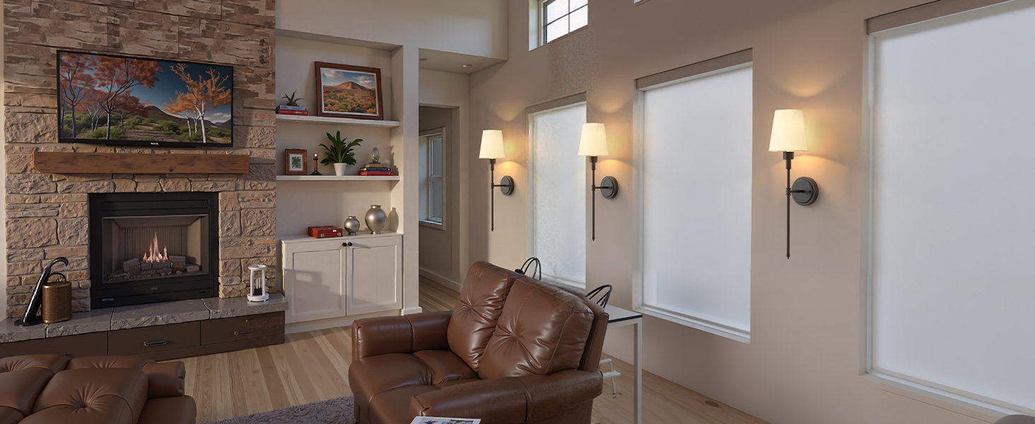 Battery Operated Wall Sconces Set of 2