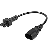 CERRXIAN 0.3m C14 to C5 Power Cable,IEC 320 C5 Mickey Mouse Female to C14 Male Laptop Power Cord