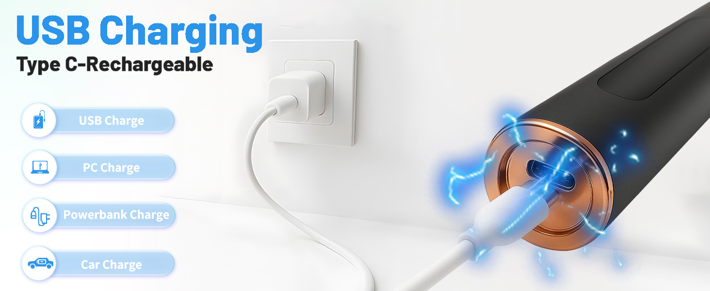 USB Charging Type C-Rechargeable