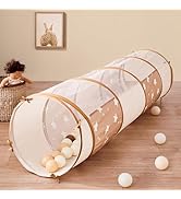 Tiny Land Tunnel Toys for Toddlers, 69" x 18" Baby Tunnel Crawl Indoor, Play Tunnel for Kids to C...