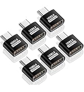 Duttek USB2.0 to USB C Adapter 6 Pack, USB Type C Male to USB 2.0 Type A Female Extension Connect...