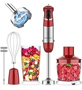 Blackcow Multi-Use 5 in 1 Immersion Blender 3.0, BPA-Free, 800W 12 Speed Hand Blenders for Kitche...