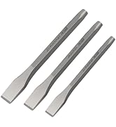 C&amp;T 3-Piece Heavy Duty All Purpose Cold Chisels Kit, 3/8, 1/2, 5/8 in, for Carpentry, Metalwork, ...