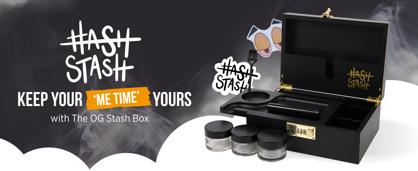 HASHSTASH The OG Storage Box - Large Bamboo Box with Combination Lock
