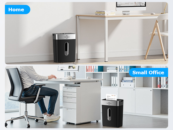 BONSEN Paper Shredder for Home Office, 4 Gallons Bin, 10-Sheet Cross-Cut Shredder