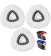 HOMEXCEL Mop Replacement Heads Compatible with O-Cedar EasyWring Spin Mops 3 Pack-Washable Microf...