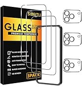 SIBEITU 3 Pack Screen Protector for iPhone 17 Pro Max with 3 Pack Camera Lens Tempered Glass Prot...