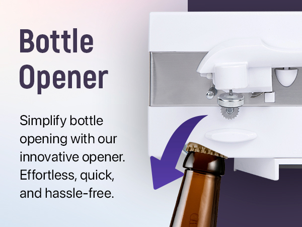 Electric Can Opener - 4 in 1 white 5m